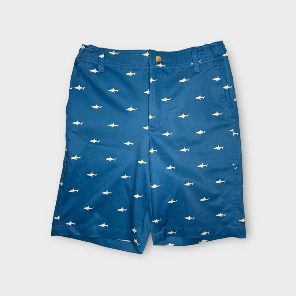Hatley Shark Pattern Blue Swim Trunks
